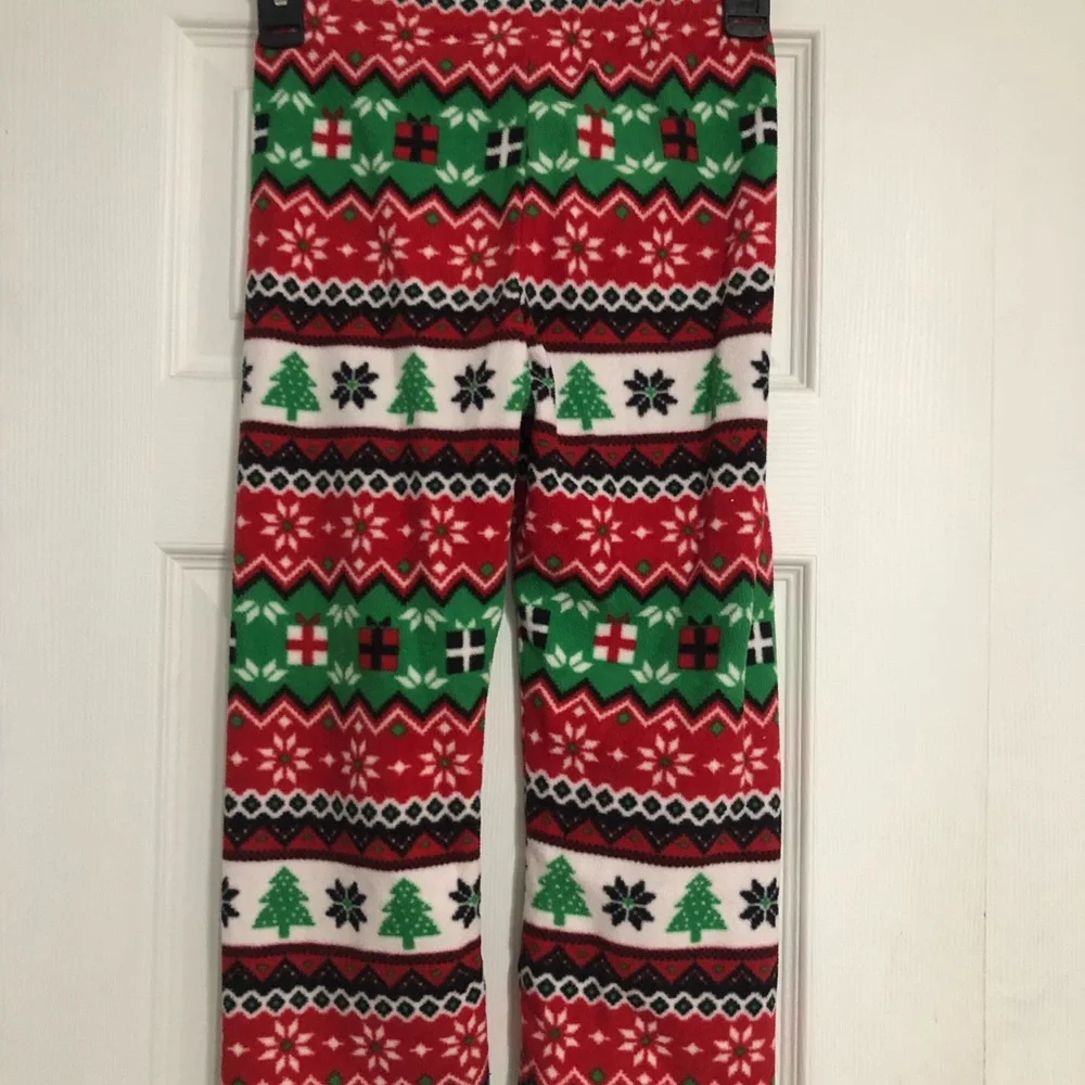 Festive Holiday Kids Pajama pants fleece‎ girls size 5/6 small children’s place